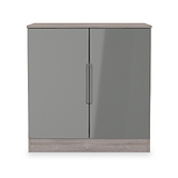 Henshaw Grey Oak 2 Door Small Sideboard from Roseland Furniture