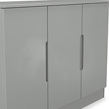 Henshaw 3 Door Large Sideboard Dusk Grey from Roseland Furniture