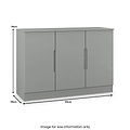 Henshaw 3 Door Large Sideboard Dusk Grey from Roseland Furniture