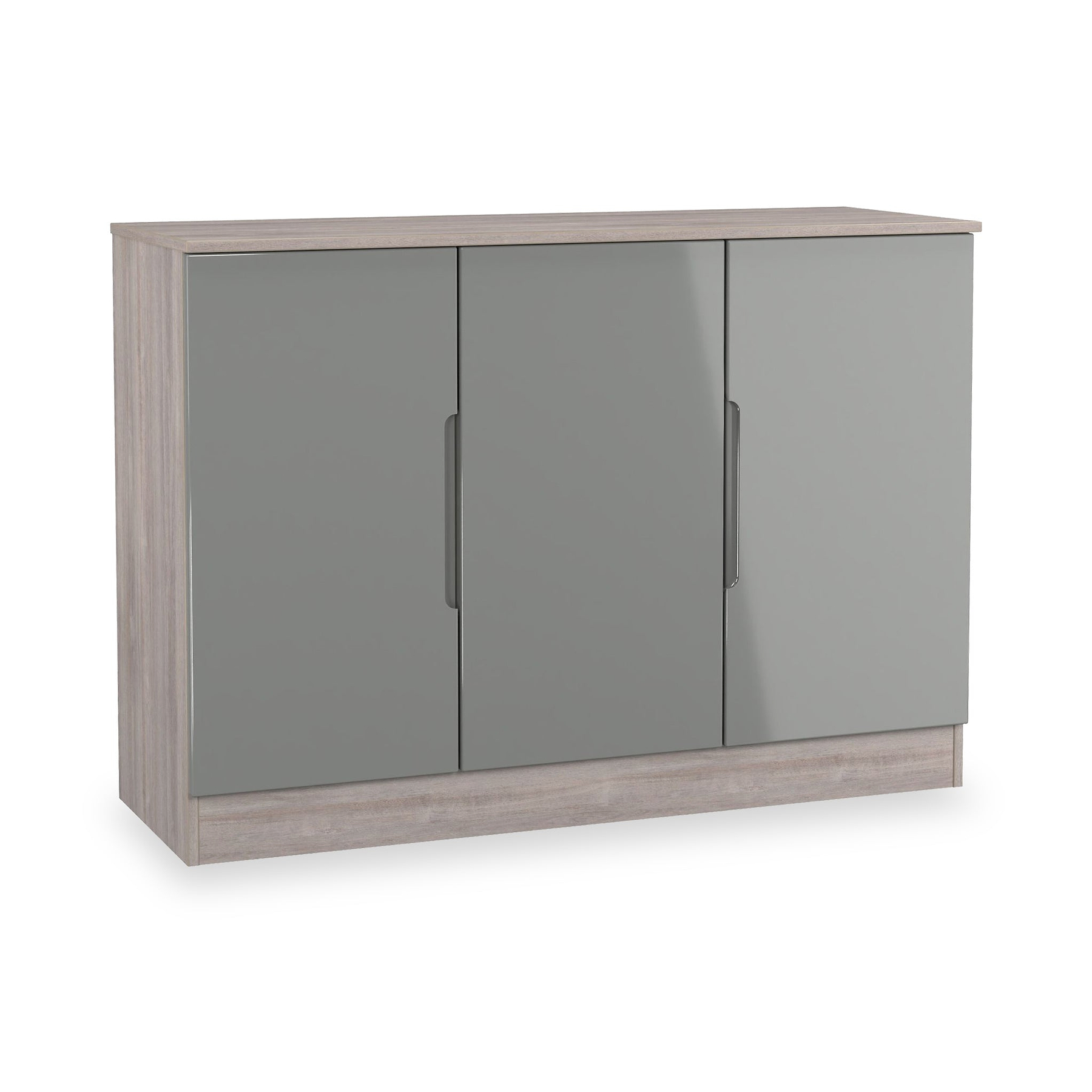 Henshaw Grey Oak 3 Door Large Sideboard from Roseland Furniture