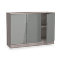 Henshaw Grey Oak 3 Door Large Sideboard from Roseland Furniture