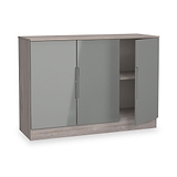 Henshaw Grey Oak 3 Door Large Sideboard from Roseland Furniture