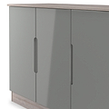 Henshaw Grey Oak 3 Door Large Sideboard from Roseland Furniture