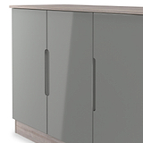 Henshaw Grey Oak 3 Door Large Sideboard from Roseland Furniture
