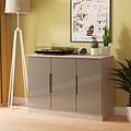 Henshaw Grey Oak 3 Door Large Sideboard from Roseland Furniture