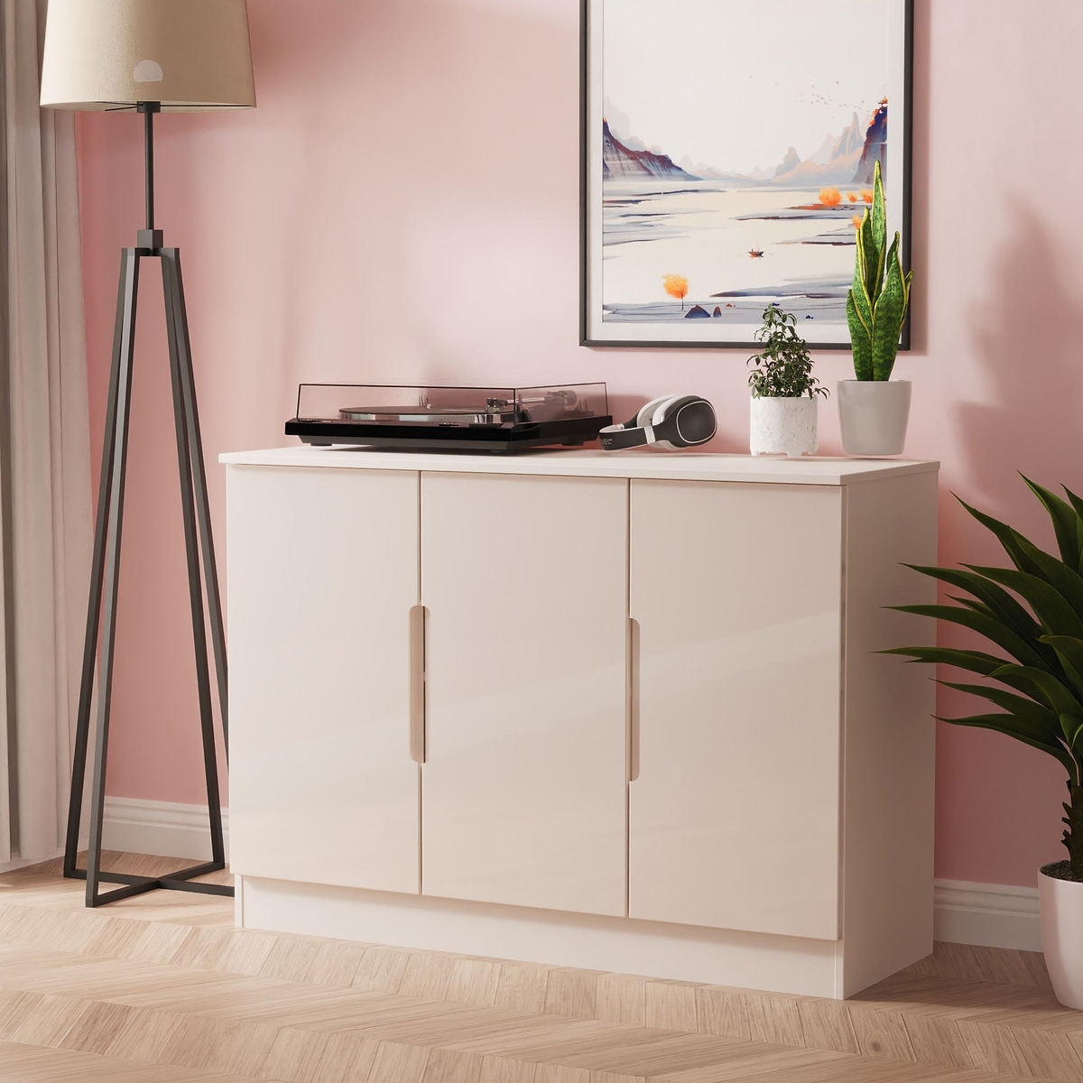 Henshaw Cashmere 3 Door Large Sideboard from Roseland Furniture