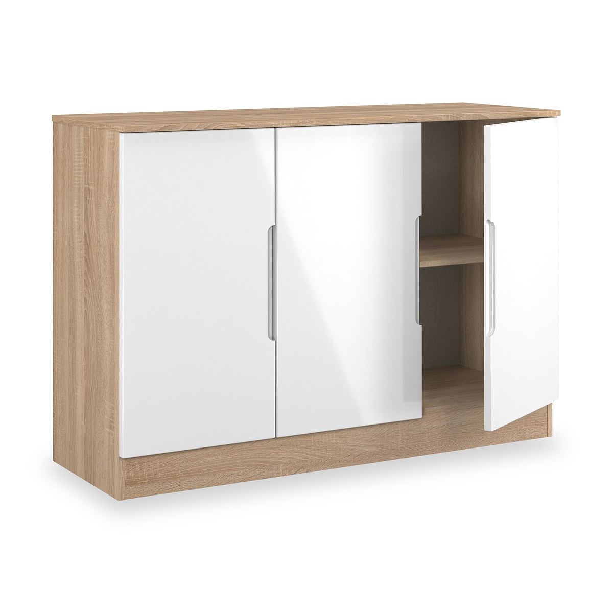 Henshaw 3 Door Large Sideboard White Oak from Roseland Furniture