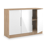 Henshaw 3 Door Large Sideboard White Oak from Roseland Furniture