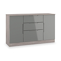 Henshaw Grey Oak 3 Drawer Extra Large Sideboard from Roseland Furniture