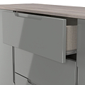 Henshaw Grey Oak 3 Drawer Extra Large Sideboard from Roseland Furniture