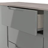 Henshaw Grey Oak 3 Drawer Extra Large Sideboard from Roseland Furniture
