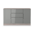 Henshaw Grey Oak 3 Drawer Extra Large Sideboard from Roseland Furniture