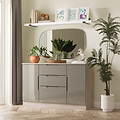 Henshaw Grey Oak 3 Drawer Extra Large Sideboard from Roseland Furniture