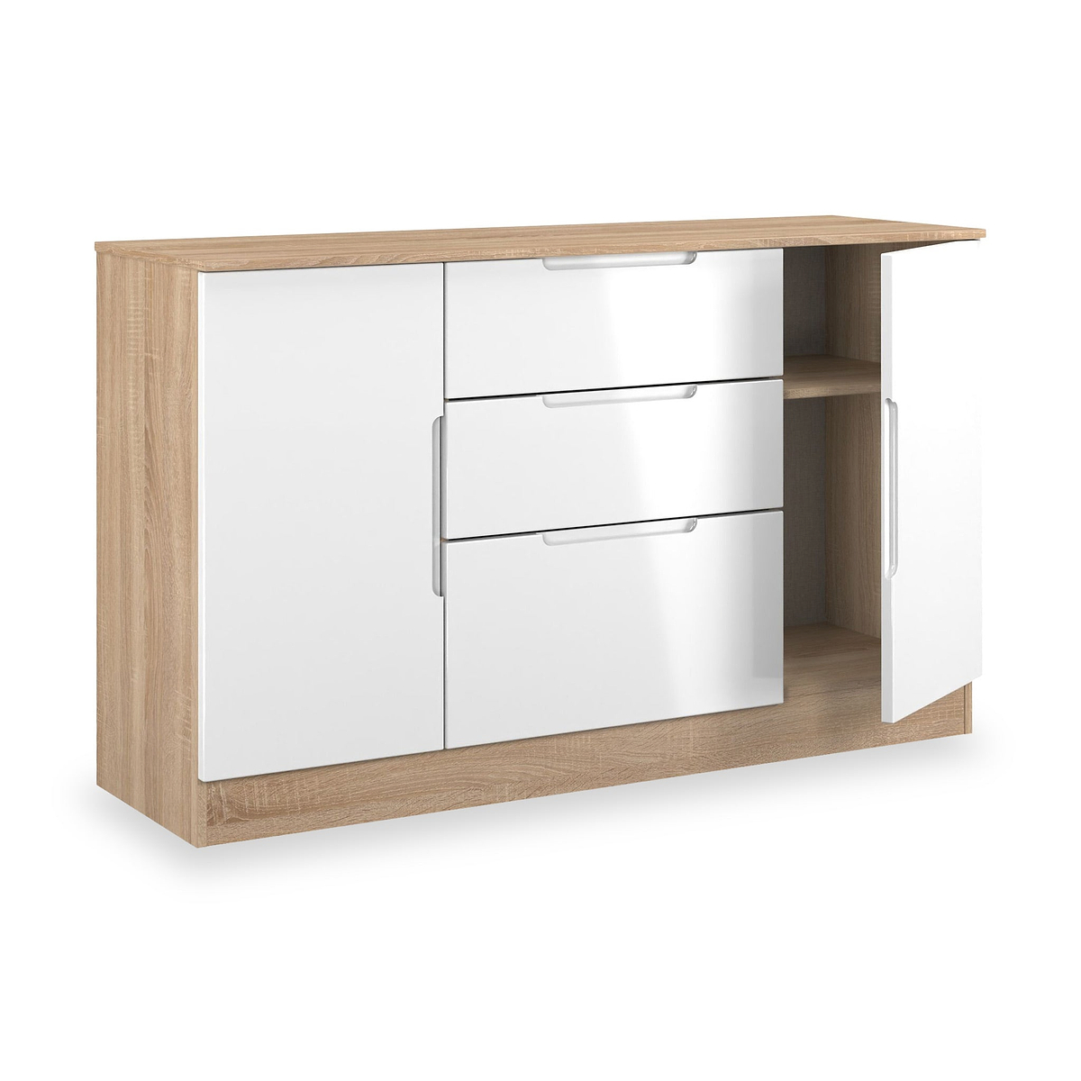 Henshaw 3 Drawer XL Sideboard White Oak from Roseland Furniture