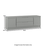 Henshaw Small TV Unit Dusk Grey from Roseland Furniture