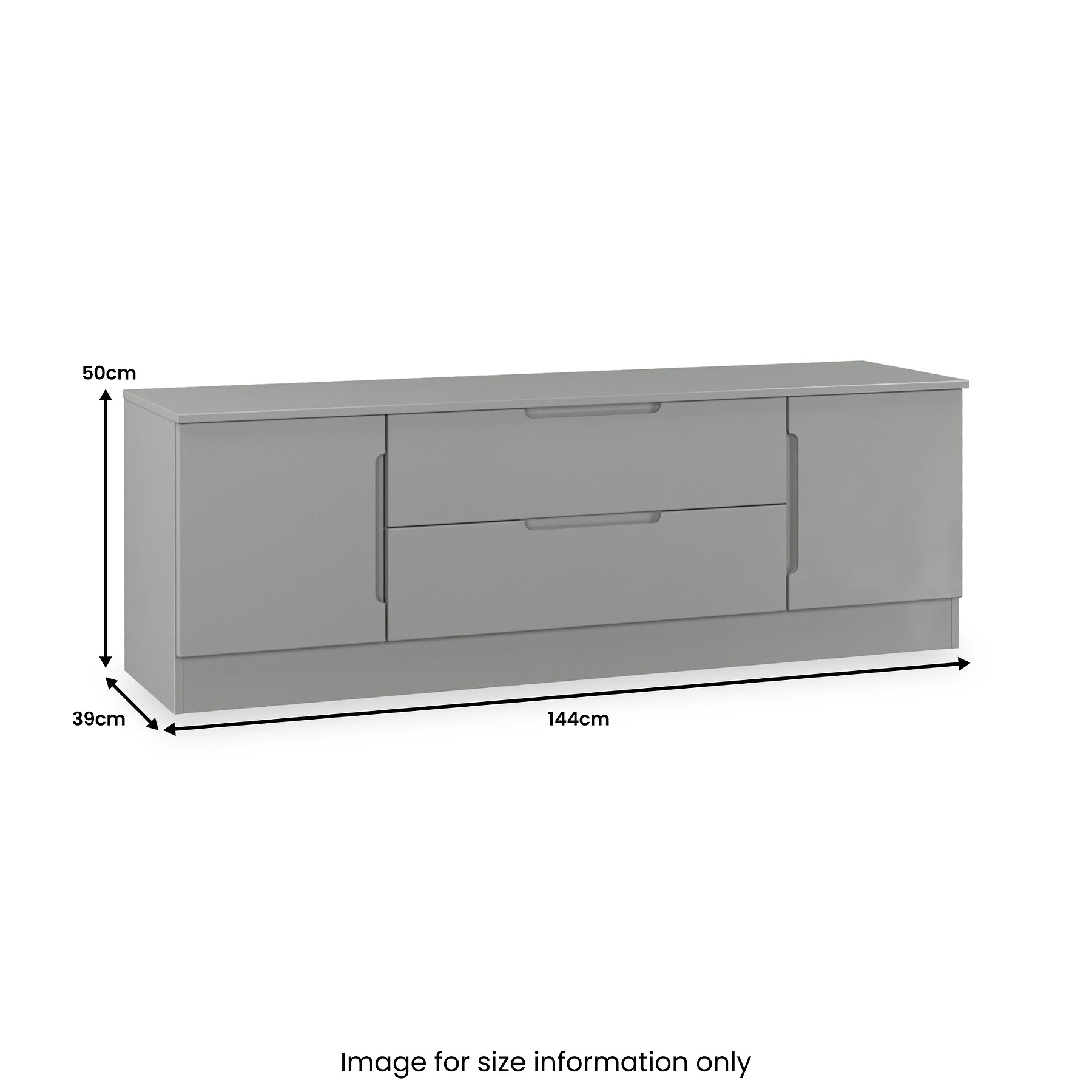 Henshaw Small TV Unit Dusk Grey from Roseland Furniture