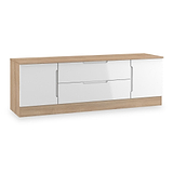 Henshaw Small TV Unit White & Oak from Roseland Furniture