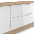 Henshaw Small TV Unit White & Oak from Roseland Furniture