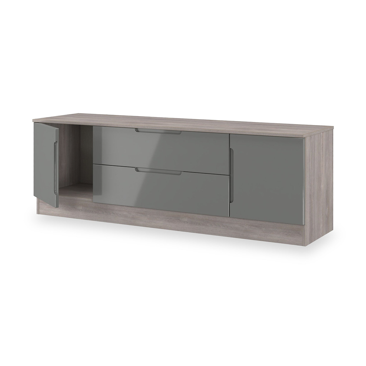 Henshaw Grey Oak Small TV Unit from Roseland Furniture