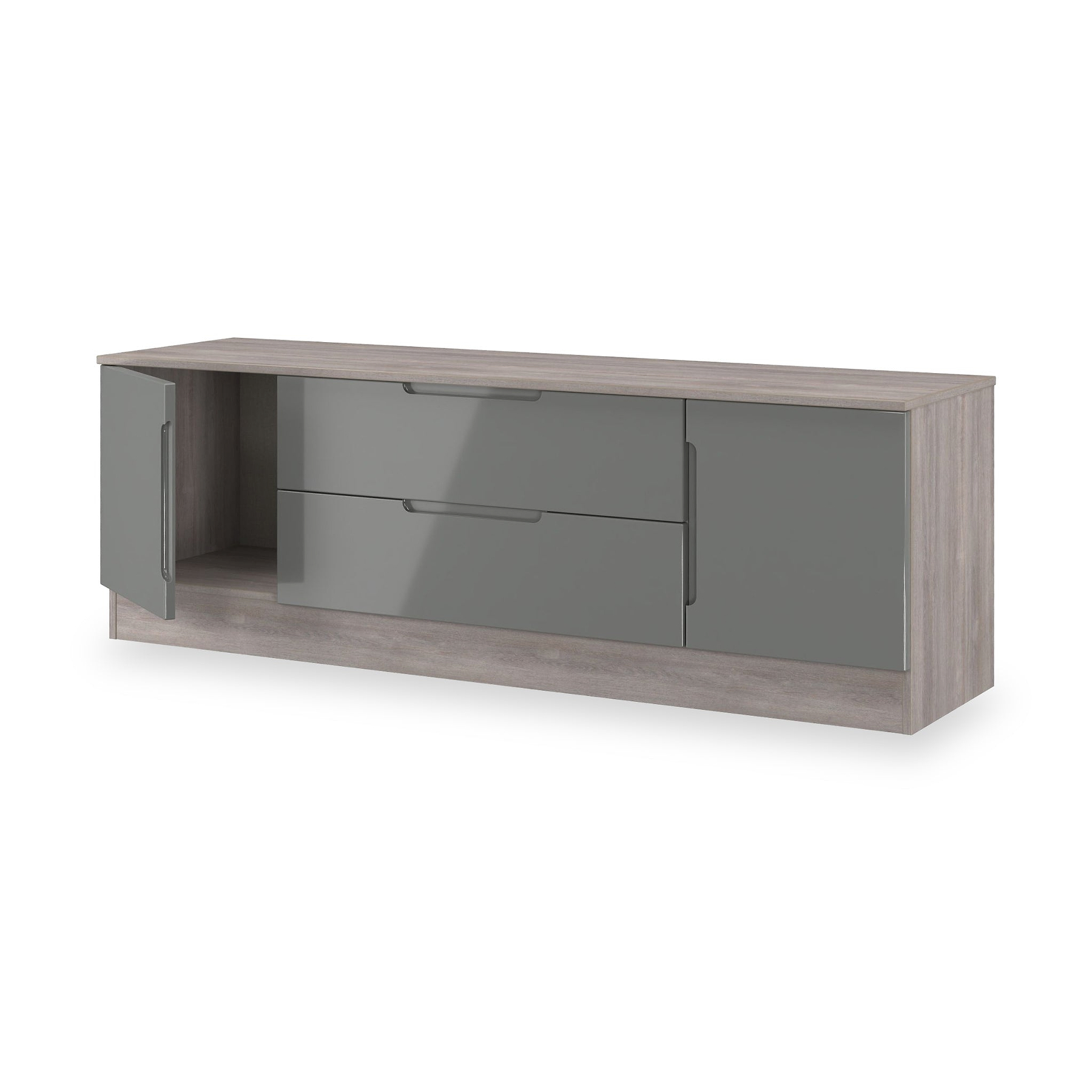 Henshaw Grey Oak Small TV Unit from Roseland Furniture