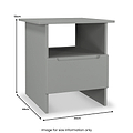 Henshaw 1 Drawer Lamp Table Dusk Grey from Roseland Furniture
