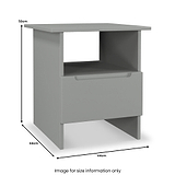 Henshaw 1 Drawer Lamp Table Dusk Grey from Roseland Furniture