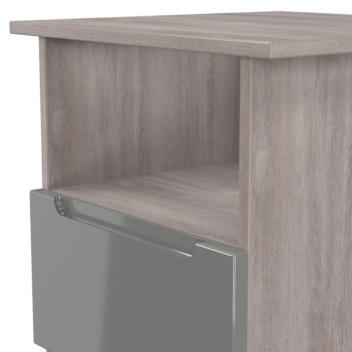 Henshaw Grey Oak 1 Drawer Lamp Table from Roseland Furniture