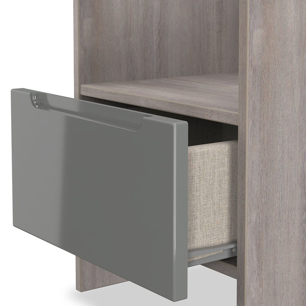 Henshaw Grey Oak 1 Drawer Lamp Table from Roseland Furniture