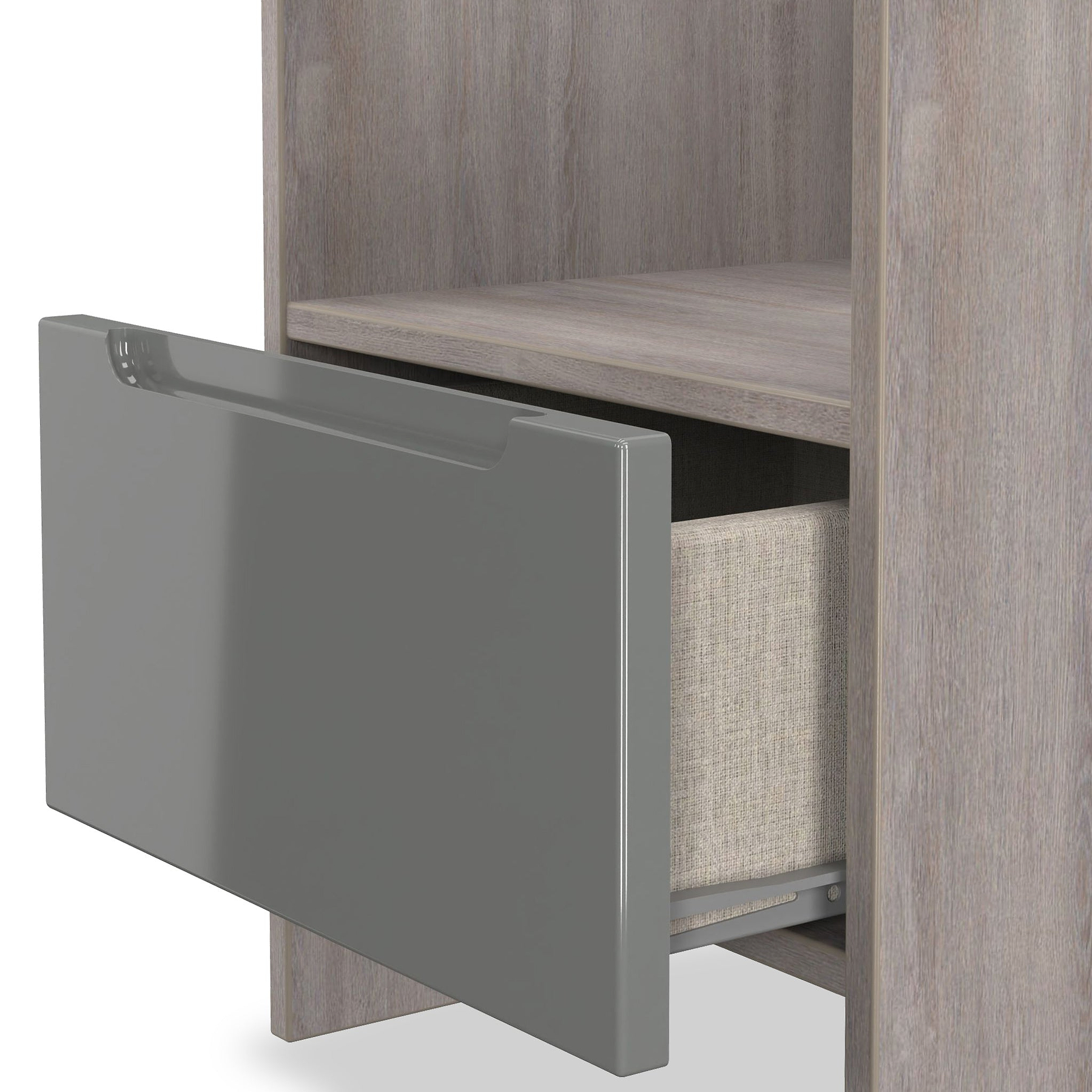 Henshaw Grey Oak 1 Drawer Lamp Table from Roseland Furniture