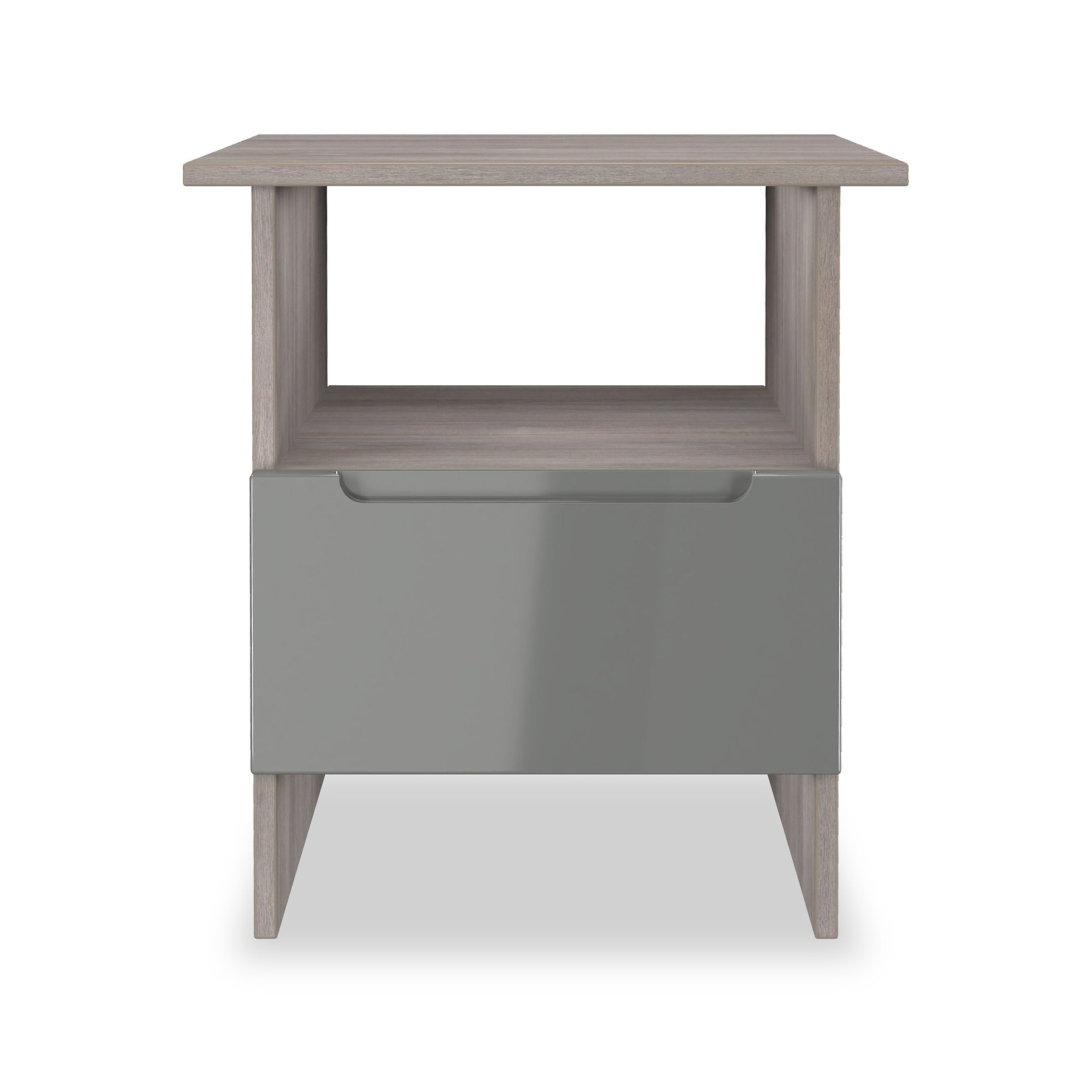 Henshaw Grey Oak 1 Drawer Lamp Table from Roseland Furniture