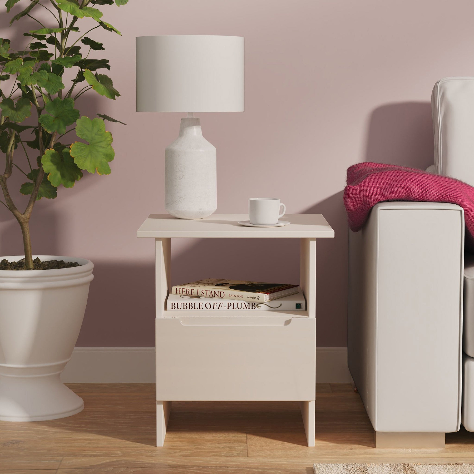 Henshaw Cashmere 1 Drawer Lamp Table from Roseland Furniture