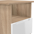 Henshaw 1 Drawer Lamp Table White & Oak from Roseland Furniture