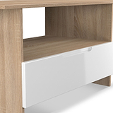 Henshaw 1 Drawer Coffee Table White Oak from Roseland Furniture