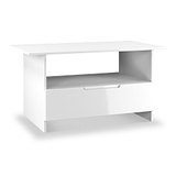 Henshaw 1 Drawer Coffee Table White Side1 from Roseland Furniture