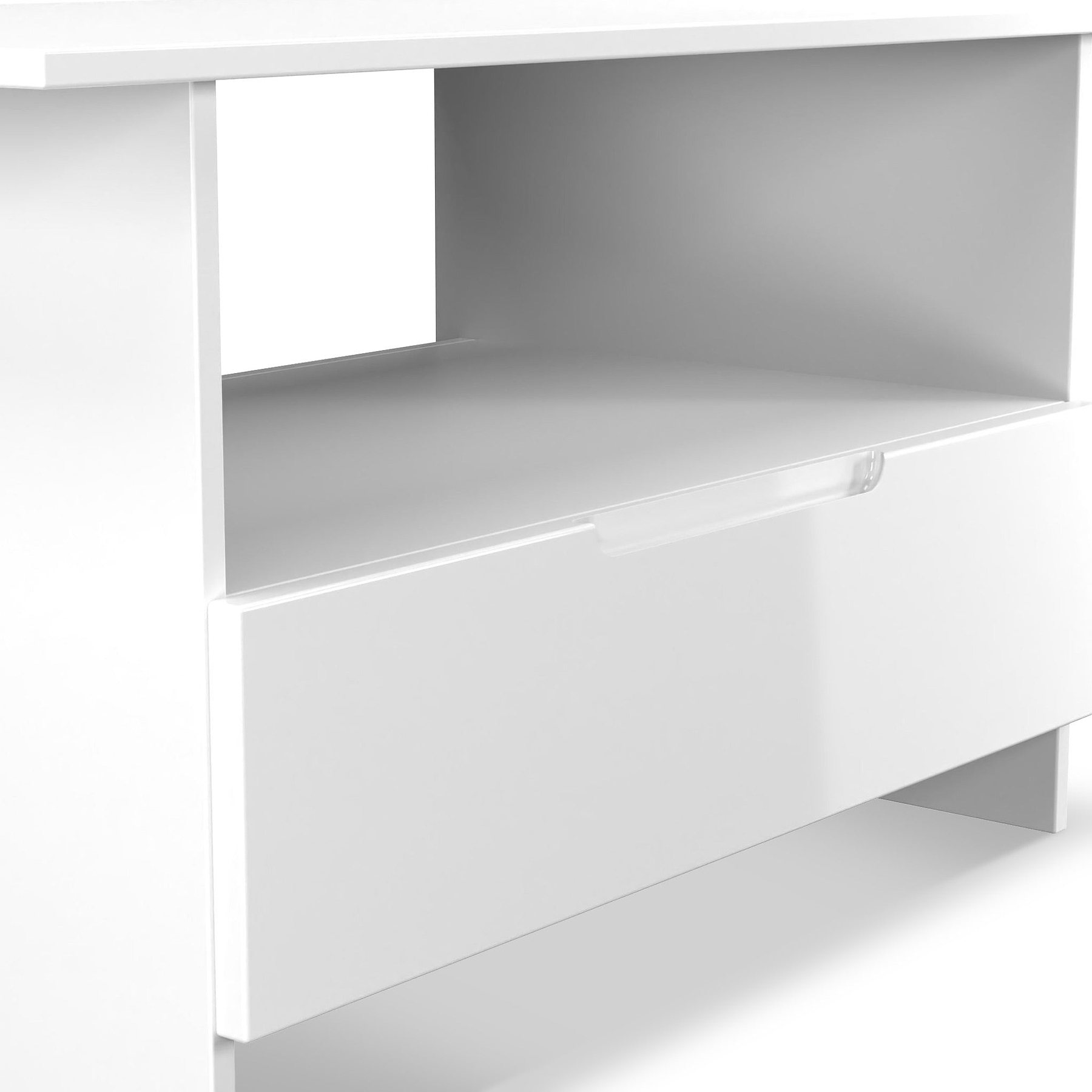 Henshaw 1 Drawer Coffee Table White Side1 from Roseland Furniture