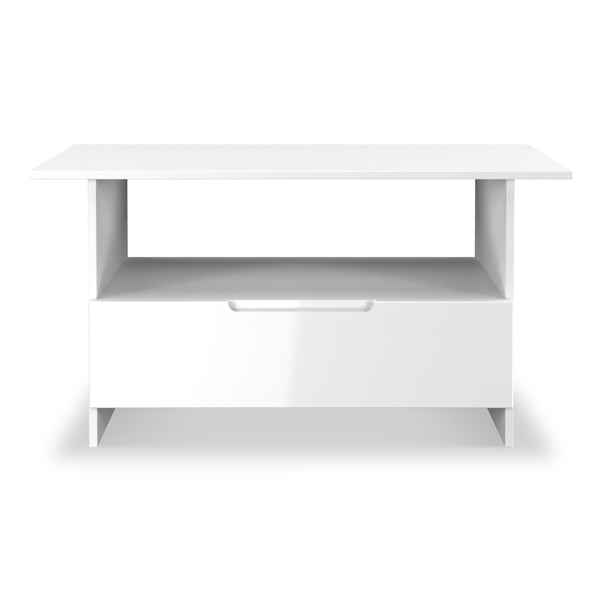 Henshaw 1 Drawer Coffee Table White Side1 from Roseland Furniture