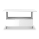 Henshaw 1 Drawer Coffee Table White Side1 from Roseland Furniture