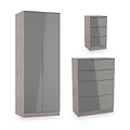 Henshaw Grey Oak 3 Piece Bedroom Furniture Set from Roseland Furniture