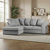 Tisha Grey Right Hand Corner Sofa by Roseland Furniture