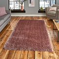 Newton Rose Pink Deluxe Shaggy Rug for bedroom