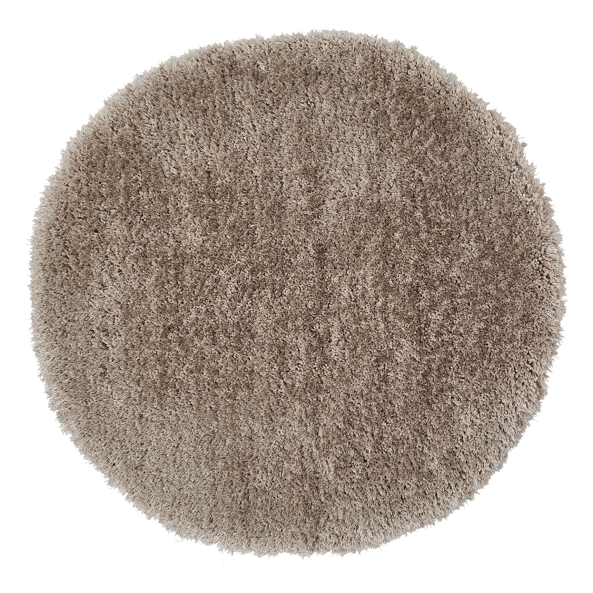 Newton Deluxe Shaggy Silver Circular Rug from Roseland Furniture