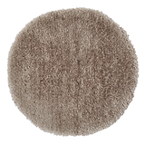 Newton Deluxe Shaggy Silver Circular Rug from Roseland Furniture