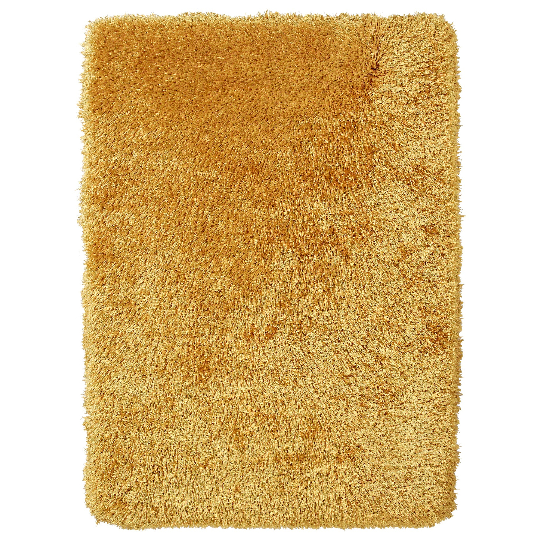Newton Yellow Deluxe Shaggy Rug from Roseland Furniture