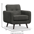 Morgan Armchair Graphite Close1 from Roseland Furniture
