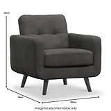 Morgan Armchair Graphite Close1 from Roseland Furniture