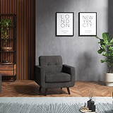 Morgan Armchair Graphite Close1 from Roseland Furniture