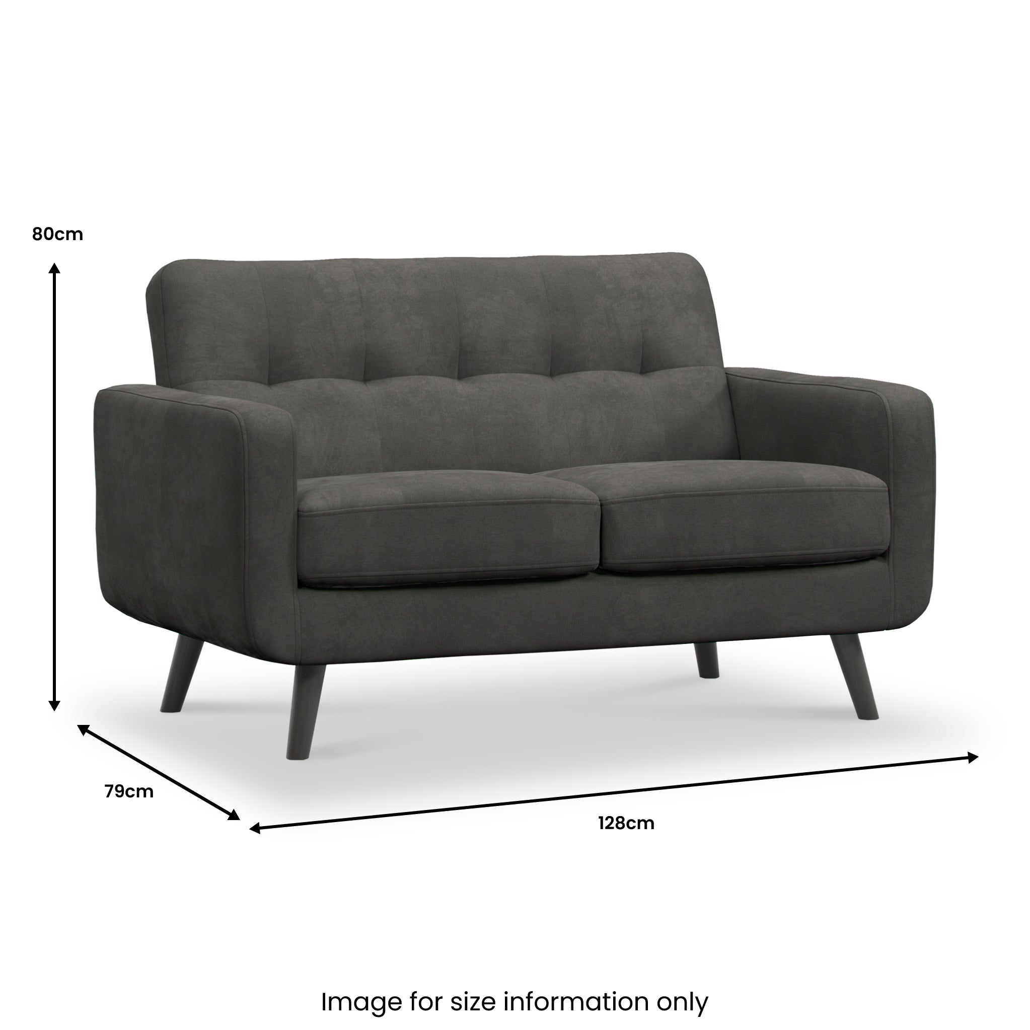 Morgan 2 Seater Sofa for Living Room | Beige Graphite Grey | Roseland