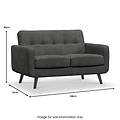 Morgan 2 Seater Sofa Graphite from Roseland Furniture