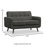 Morgan 2 Seater Sofa Graphite from Roseland Furniture