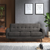 Morgan 3 Seater Sofa Graphite from Roseland Furniture